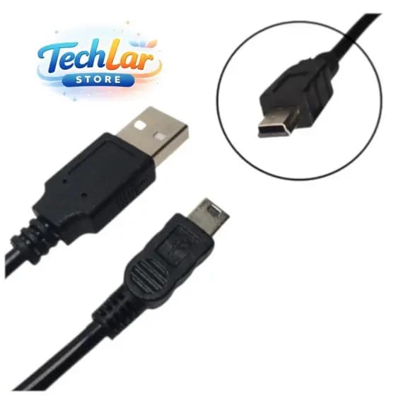 Cabo USB V3 Ultra Resistente – Carregamento e Dados para PS3, Caixa de Som e Câmera