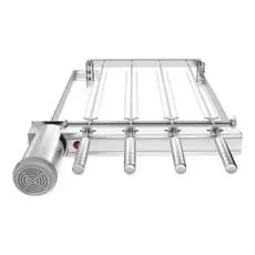 Grill Gira Inox Ajustavel Pré-moldadas 4 Espetos Giratórios