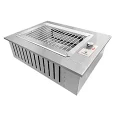 Churrasqueira gourmet embutir bancada inox