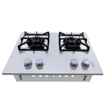 Cooktop inox industrial de embutir chama dupla