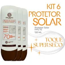 Kit 6 Protetor Solar Júlia Ribeiro FPS 70 – Alta Proteção, Efeito Matte e Hidratação | Uso Diário 🌞💛