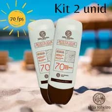 Kit 2 Protetor Solar Júlia Ribeiro FPS 70 – Alta Proteção, Efeito Matte e Hidratação | Uso Diário 🌞💛