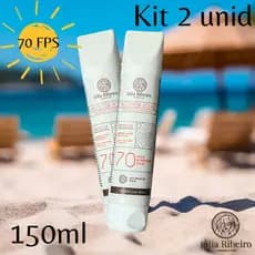 Kit com 2 Protetor Solar 150ml - Uso em rosto e corpo, toque super seco, rápida absorção, antioleosidade