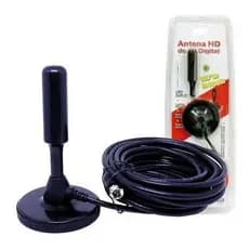 ANTENA DIGITAL HDTV INTERNA EXTERNA BASE MAGNÉTICA CABO 5M