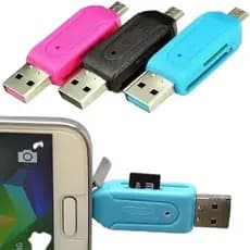 Leitor de Cartão de Memória USB Adaptador Otg Micro Sd USB x Micro USB KIT 5 UNIDADES