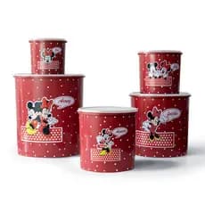 Kit Jogo Mantimentos Conjunto Potes Personalizado Minnie Plástico Jogo Cozinha Decorativo