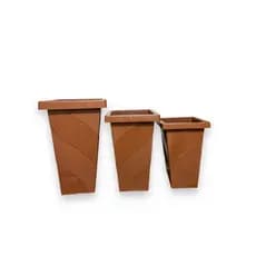 Vasos Coluna Rattan Quadrado 28,8Lts 19Lts 13 Litros Flores Plantas Pomar Jardins