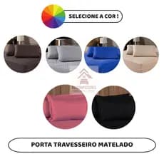Kit Porta Travesseiro Matelado 70 x 50cm Completo Envio Imediato- Cores Variadas