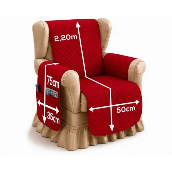 Protetor De Sofá Poltrona Junior 1 Lugar Matelado 50cm Cadeira Do Vovó Decoração