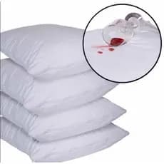 Kit 4 fronha impermeável anti-ácaro com zíper promoção branco nura