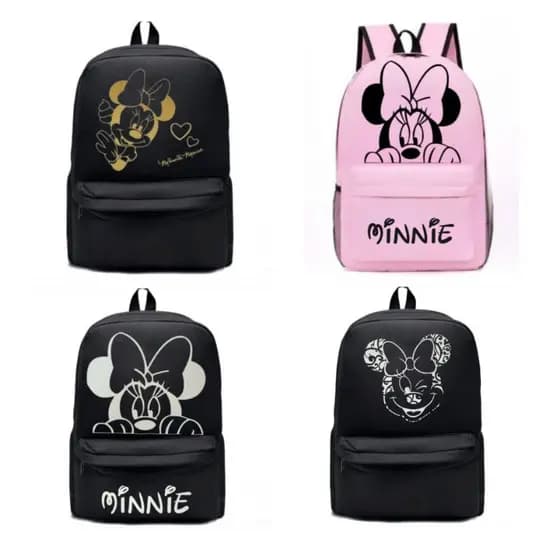 Mochila Escolar Minnie Universitária Bolsa Escolar Trabalho Mochila Mine Disney Mochila Minei Bag