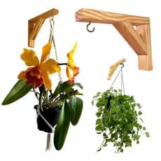 Suporte em Madeira para Macramê Mão francesa de madeira Suporte para vaso de planta Decoração jardim