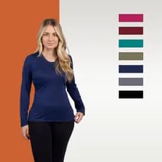 Camiseta feminina tapa bumbum corrida dry fit respirável manga longa