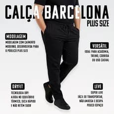 Calça dry fit plus size masculina fitness corrida academia confortável