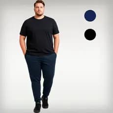 Calça esportiva plus size masculina academia casual leve conforto dry fit