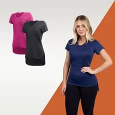 Kit 2 camisetas esportivas mullet femininas fitness tapa bumbum dry fit