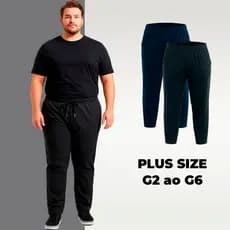 Kit 2 calças masculinas plus size casuais esportiva corrida academia dry fit