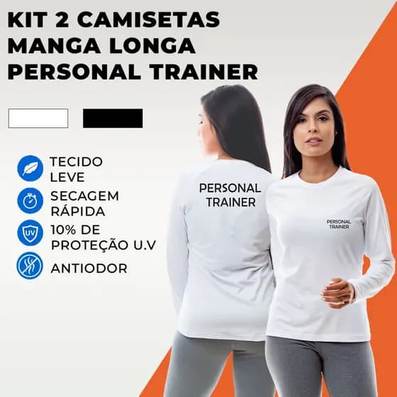 Kit 2 camisetas femininas esportivas treino academia conforto dry fit
