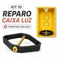 Kit Reparo Salva Abas Tomadas Caixa De Luz 4x2 Expansível Resistente Universal Completo Com Parafuso