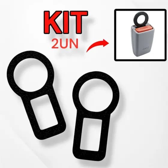 KIT Fivela Lingueta Clip Cinto de Segurança Anti Som Alarme Sonoro Universal Carro Veiculo