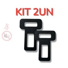 KIT 2 Fivela Lingueta Clip Cinto de Segurança Anti Alarme Sonoro Universal Carro