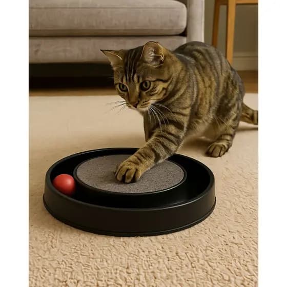 Arranhador Redondo Para Gato Relax Com Bolinha Miau