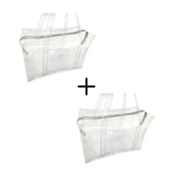Bolsa 100% transparente Presidio Jumbo Promoção 2 unidades Resistente