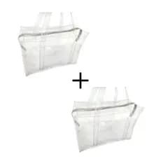 Bolsa 100% transparente Presidio Jumbo Promoção 2 unidades Resistente