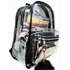 Mochila transparente p/Enfermagem/Piscina/Trabalho/Escola etc. Media