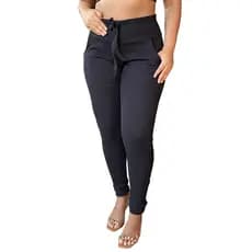 Calça feminina cintura alta com elastano calca modelo moletom roupa feminina