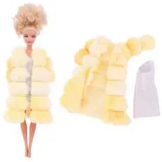 Conjunto Glamour: Casaco de Pelúcia "Bubble" e Vestido Brilhante
