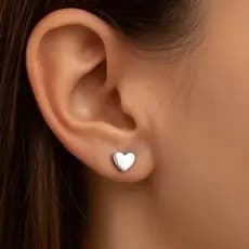 Piercing Tragus Titânio Coração | Rosca Interna | Hipoalergênico | Labret Confortável