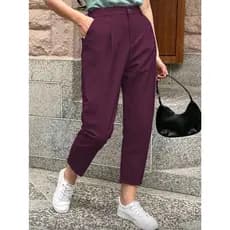 Calça Feminina Alfaiataria Plus Size GG Cintura Alta Elegante Social Casual