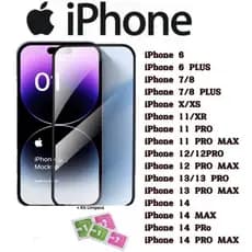 iPhone Película 3D/9D Vidro cobre toda a tela 100% Todos Modelos
