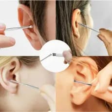 Kit 6 Peças Limpador Remoção De Cera Ouvido Limpeza Orelha aço (CB2178)