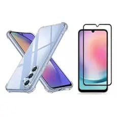 Kit Capa Anti Impacto + Película Vidro 3D P/ Samsung A05S