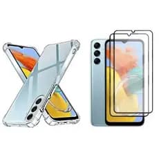 Kit Capa Anti Impacto + Película 3D P/ Samsung M14