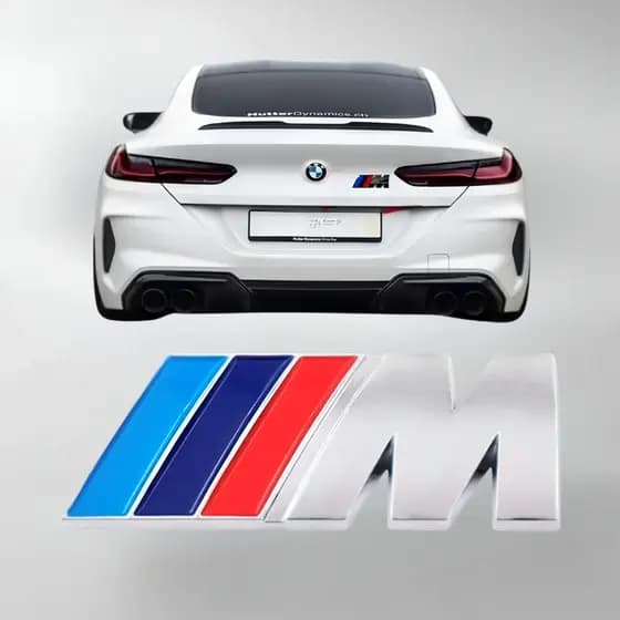 Emblema Letreiro M Cromado - Bmw Sport 120 125 318 320 328 X1 X2 X4 X5