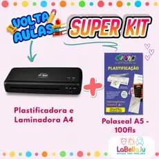 KIT - Plastificadora e Laminadora A4  + Plástico para Plastificação A5  com 100 lâminas - OFF Paper