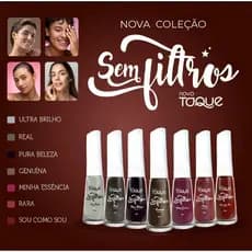 COLEÇÃO COMPLETA  "SEM FILTROS", ESMALTES NOVO TOQUE.  KIT PRONTO