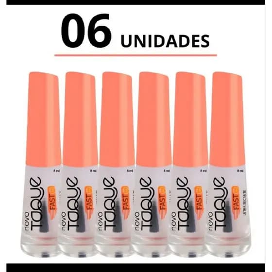 6 Esmalte Fast Ultra Secante (8 segundos ) esmaltes novo toque é qualidade