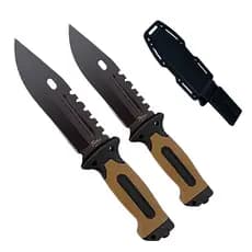Kit 2 facas esportiva Pescador tatica bainha esportiva Inox