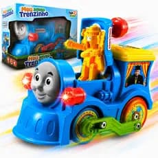 Trenzinho Infantil Musical Luzes Som Transformação Automática Em Robô Brinquedo Educativo