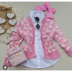 casaco coração ,suéter infantil,casaco de tricô infantil,blusa de frio infantil,suéter de criança,roupa de frio infantil