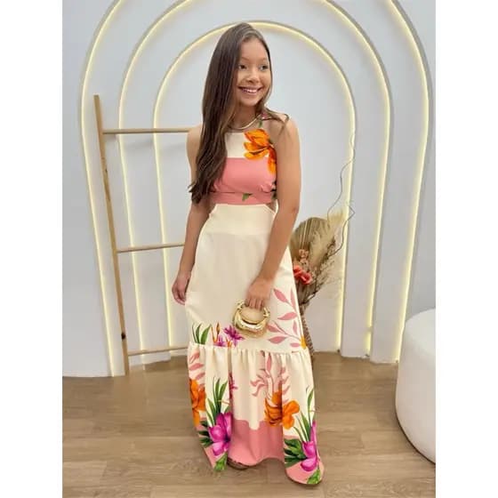 vestido floral,vestido juvenil,vestido menina ,vestido longo juvenil,longo juvenil,
