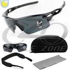 Óculos para Corrida Trekking Lentes UV 400 Cinzas Com Strap CZO