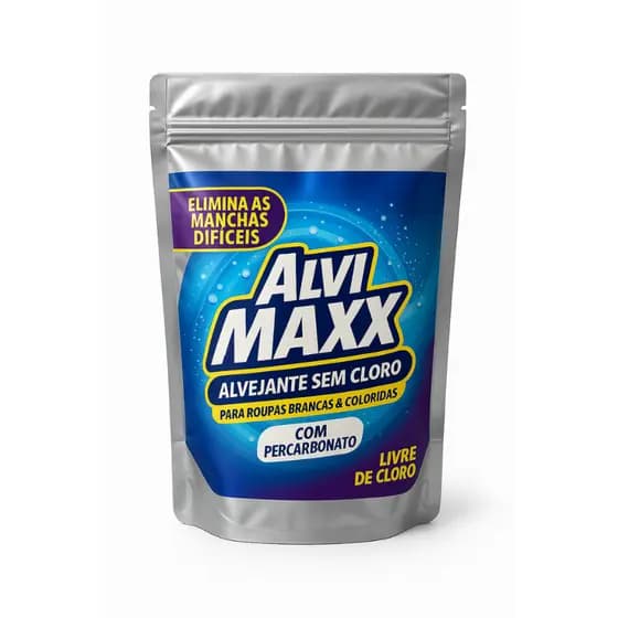 Alvejante com Percabonato Sem Cloro em Pó Alvimaxx | Remove Manchas Difíceis | Para Roupas Brancas e Coloridas