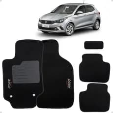 Jogo Tapete Automotivo Carpete Argo 2016 a 2022 Bordado