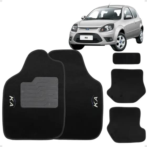 Jogo Tapete - Carpete - Compativel - Ford Ka 1996 - 2013 - Automóvel - Carro