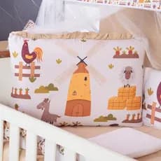 Kit Berço Americano 13 pcs para Bebê Menino Fazendinha